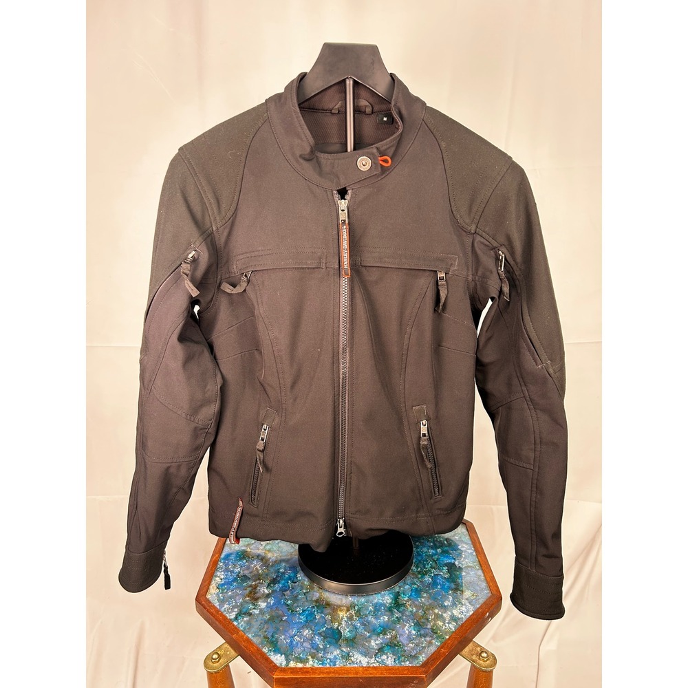 Harley Davidson Women's Textile Riding Jacket Black Softshell Vented Motorcycle